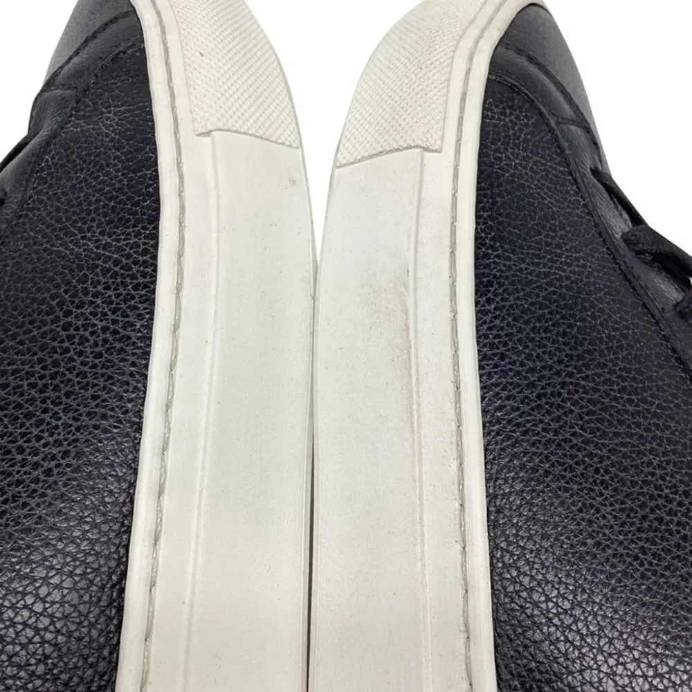 Common Projects Achilles Low Grained Sneakers in Black Leather